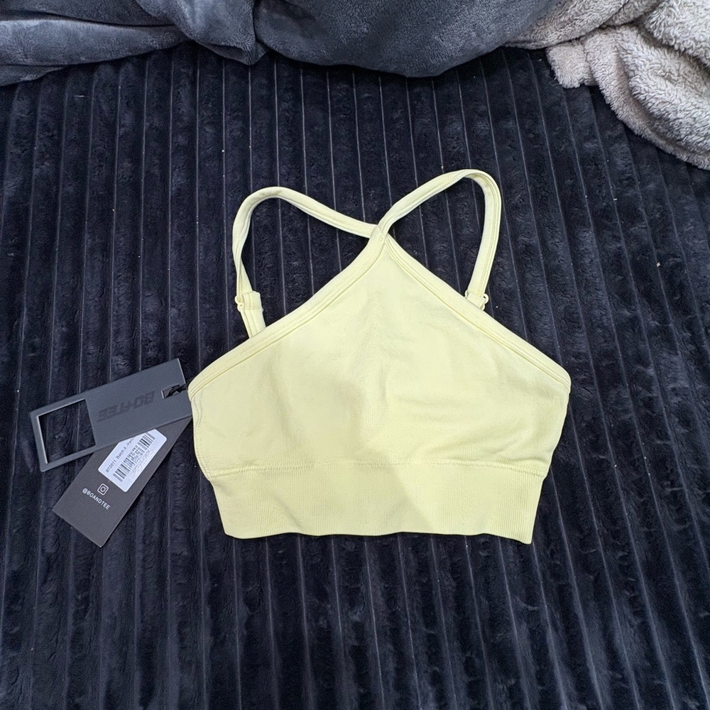 Women's Light Yellow Sports Bra